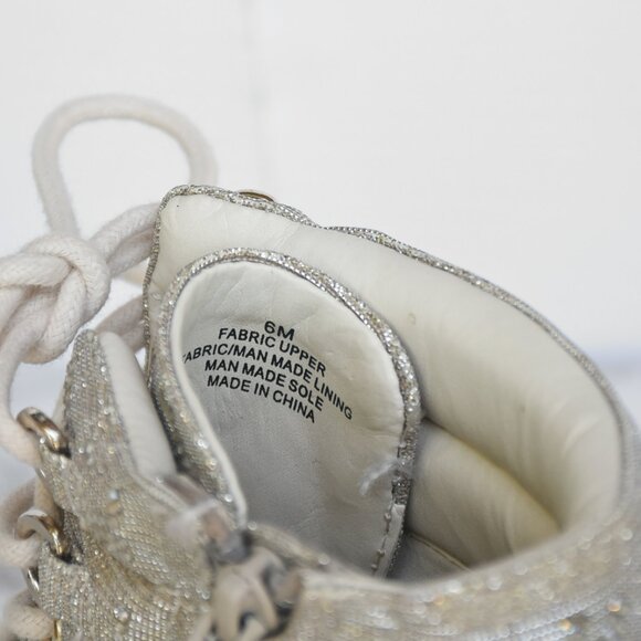 Gianni Bini Balynne Glitzy Leopard Sparkle Textile Boot Size 6 - Picture 6 of 7